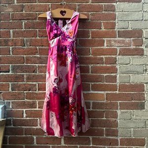 Silk Floral Dress (Le Chateau)